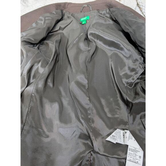 United Colors of Benetton Womens Brown Skirt Suit Blazer Set Made in Italy 40 - Picture 10 of 12